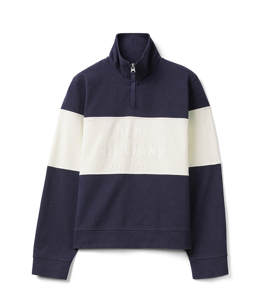 R.M.Williams Womens Trickett Panel Sweatshirt (KZ800JE4501) Navy