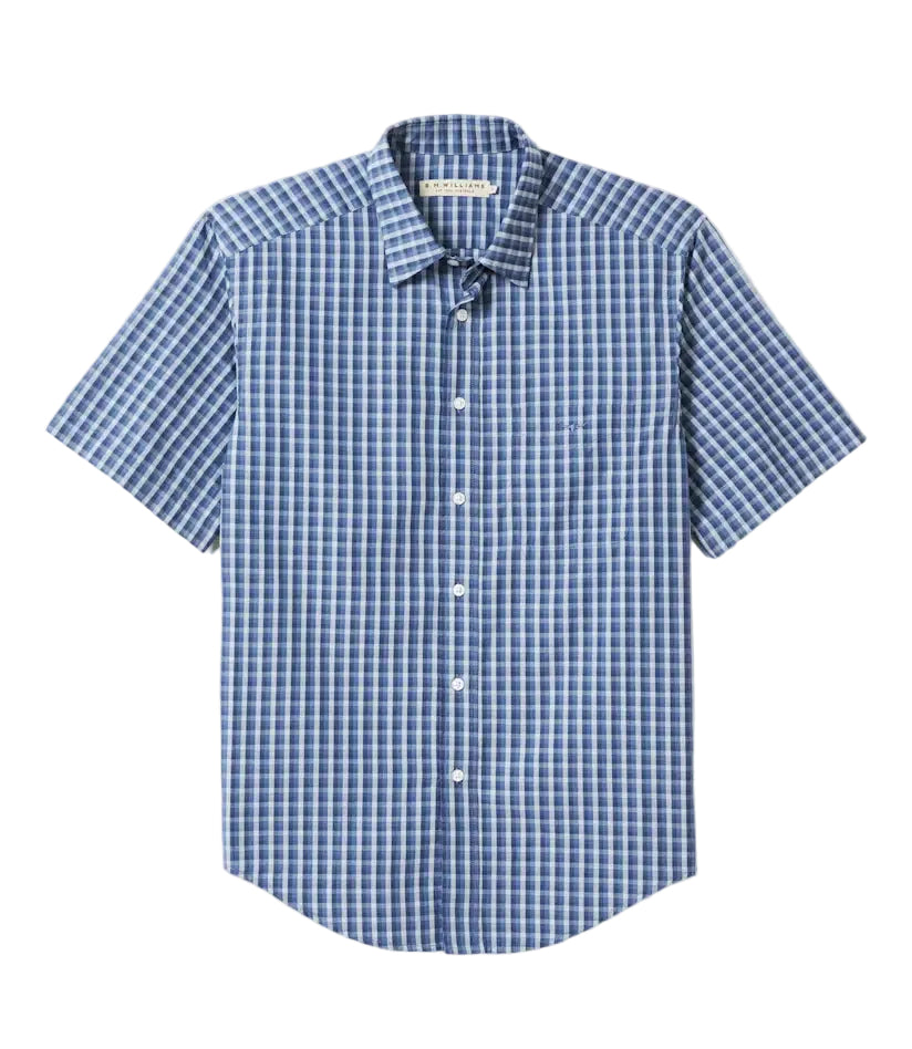 R.M.Williams Mens Classic S/S Shirt (SH211PSDA02) Blue Navy