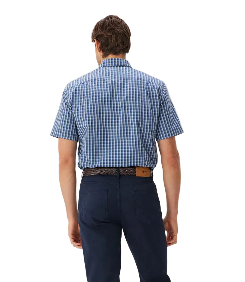 R.M.Williams Mens Classic S/S Shirt (SH211PSDA02) Blue Navy