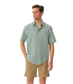 R.M.Williams Mens Classic S/S Shirt (SH211CB6501) Green White