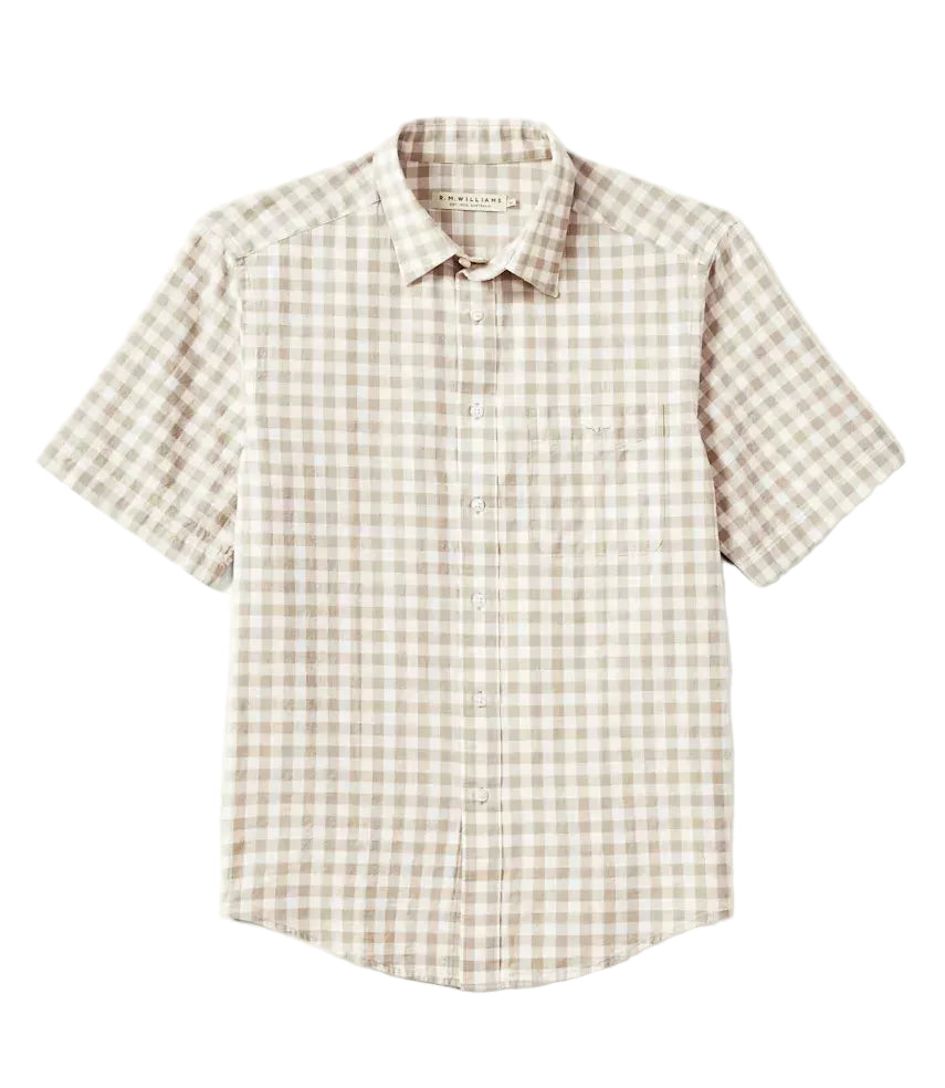 R.M.Williams Mens Classic S/S Shirt (SH211CB8301) Oatmeal