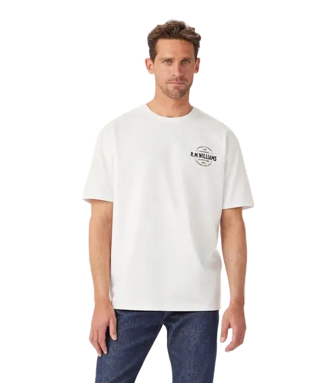 R.M.Williams Mens Prospect S/S Tee (KD410JE3701) White