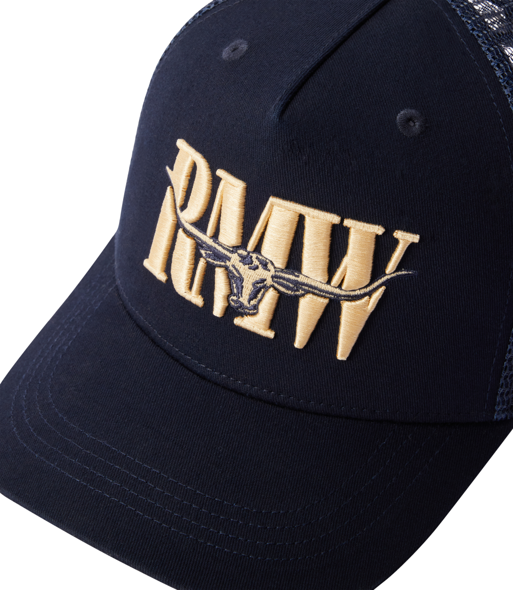 R.M.Williams Steers Head Trucker Cap (ACX9OWI450300) Navy