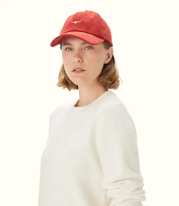R.M.Williams Mini Longhorn Cord Cap (ACX9OCR05) Crimson