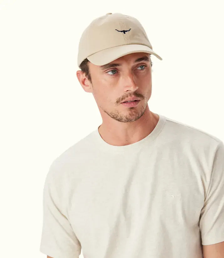 R.M.Williams Mini Longhorn Twill Cap (ACX9OWI13) Ecru