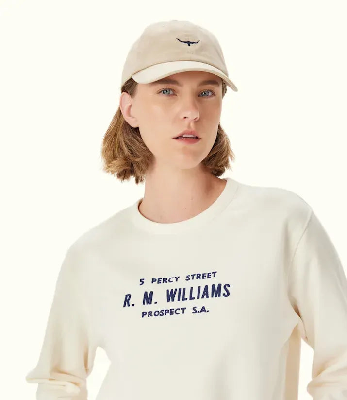R.M.Williams Mini Longhorn Twill Cap (ACX9OWI13) Ecru