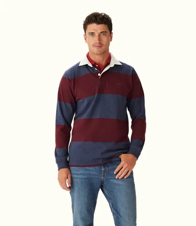R.M.Williams Mens Tweedale Rugby (KR200RJ07) Red/Blue [SD]