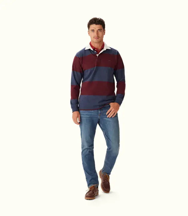 R.M.Williams Mens Tweedale Rugby (KR200RJ07) Red/Blue [SD]