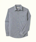 R.M.Williams Mens Classic Poplin Check L/S Shirt (SH201PS07) Navy/Charcoal