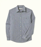 R.M.Williams Mens Classic Poplin Check L/S Shirt (SH201PS07) Navy/Charcoal