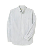R.M.Williams Mens Regular Oxford Stripe L/S Shirt (SH201OM05) Navy White 