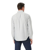 R.M.Williams Mens Regular Oxford Stripe L/S Shirt (SH201OM05) Navy White 