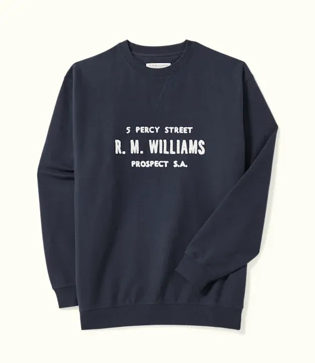 R.M.Williams Mens Bale Loopback Sweatshirt (KC400LJ02) Navy [SD]