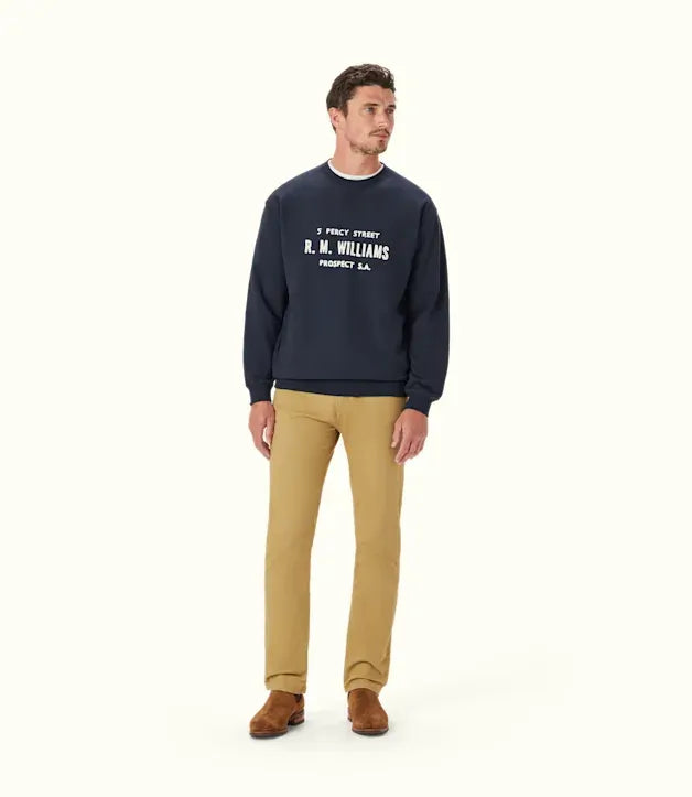 R.M.Williams Mens Bale Loopback Sweatshirt (KC400LJ02) Navy [SD]