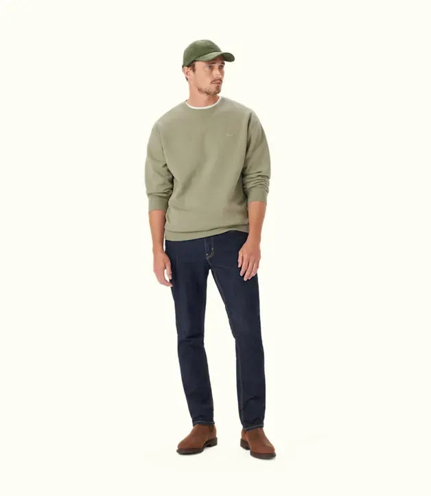 R.M.Williams Mens Mini Longhorn Sweatshirt (KC400BB01) Tea Leaf [SD]