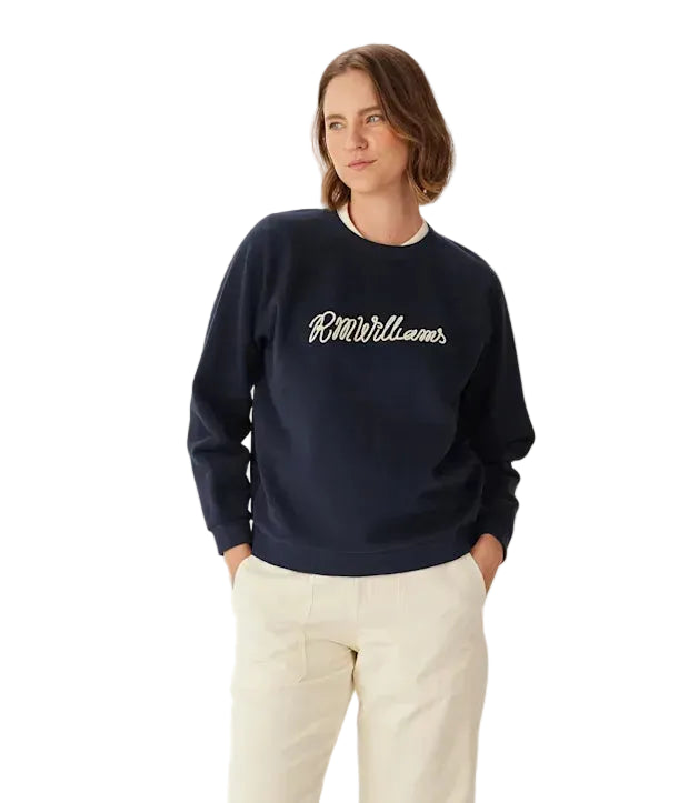R.M.Williams Womens Lasso Brushed Sweatshirt (KC800BB02) Navy