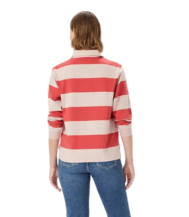 R.M.Williams Womens Narran Stripe Rugby (KR800RJ01) Shell Pink