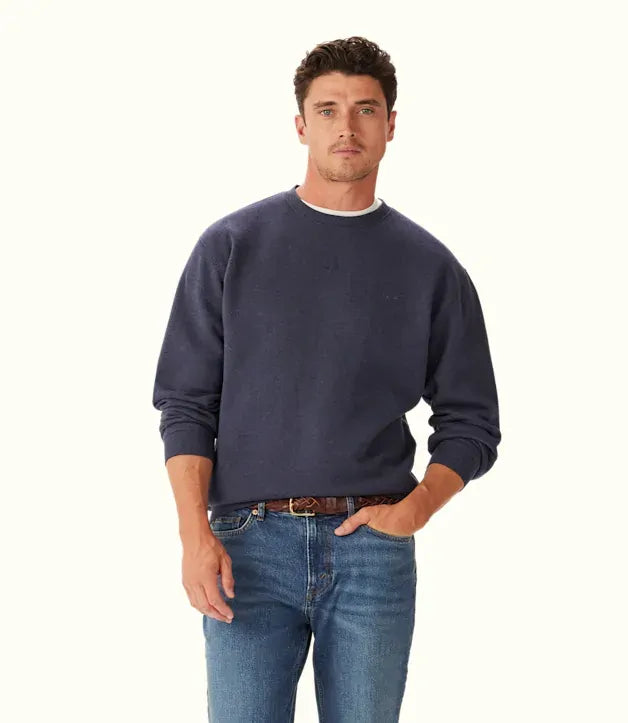 R.M.Williams Mens Mini Longhorn Sweatshirt (KC400BBUM01) Blue Marle [SD]