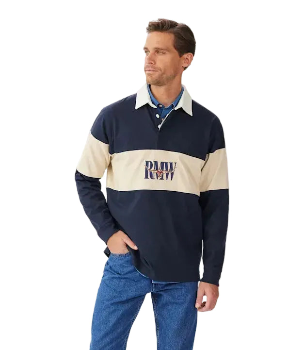 R.M.Williams Mens Heritage Rugby (KR200RJ11) Navy Sand