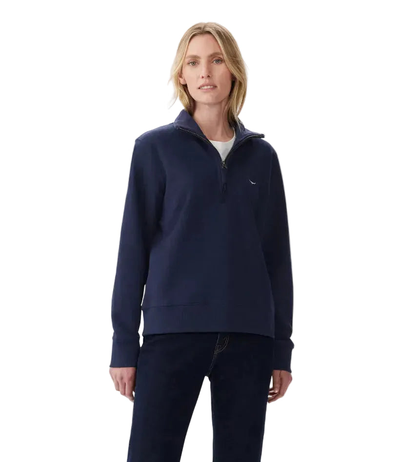 R.M.Williams Womens Trickett 1/4 Zip Sweatshirt (KZ800FL4503) Navy