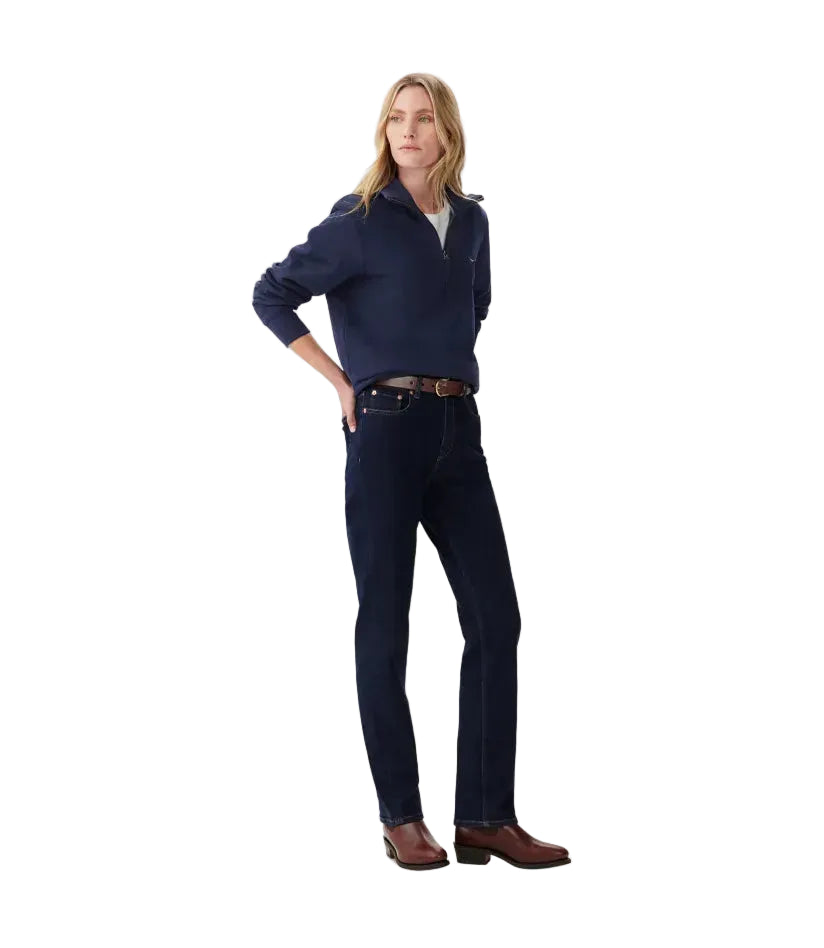 R.M.Williams Womens Trickett 1/4 Zip Sweatshirt (KZ800FL4503) Navy