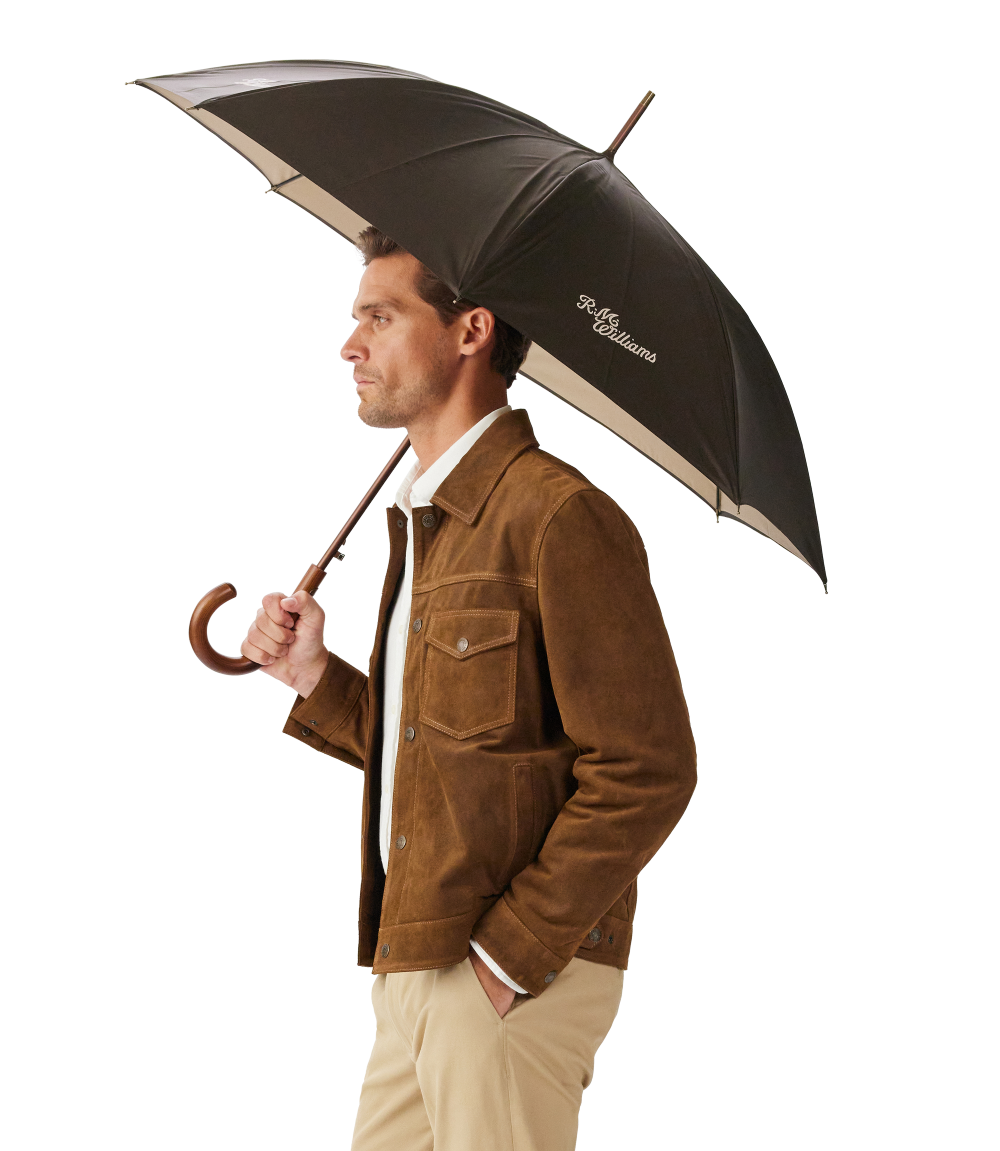 R.M.Williams City Umbrella (LSLCOPY01) Chestnut