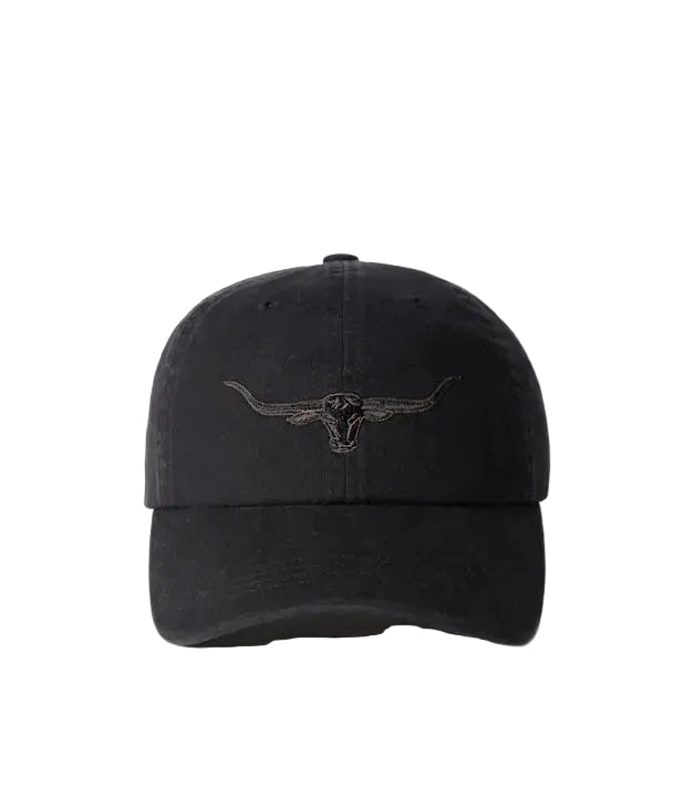 R.M.Williams Longhorn Twill Cap (ACX9OWI02) Black Wash