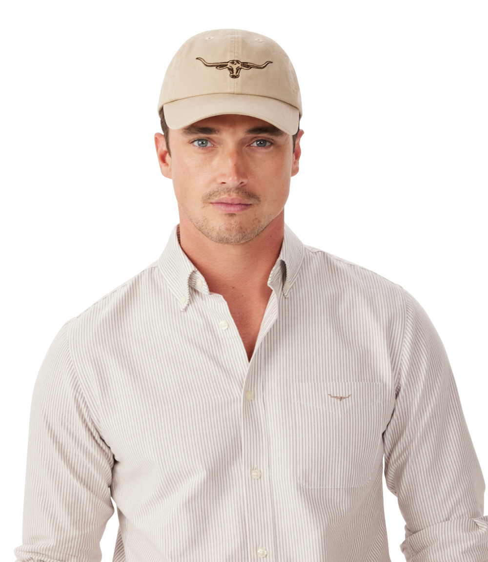 R.M.Williams Longhorn Twill Cap (ACX9OWI20) Ecru