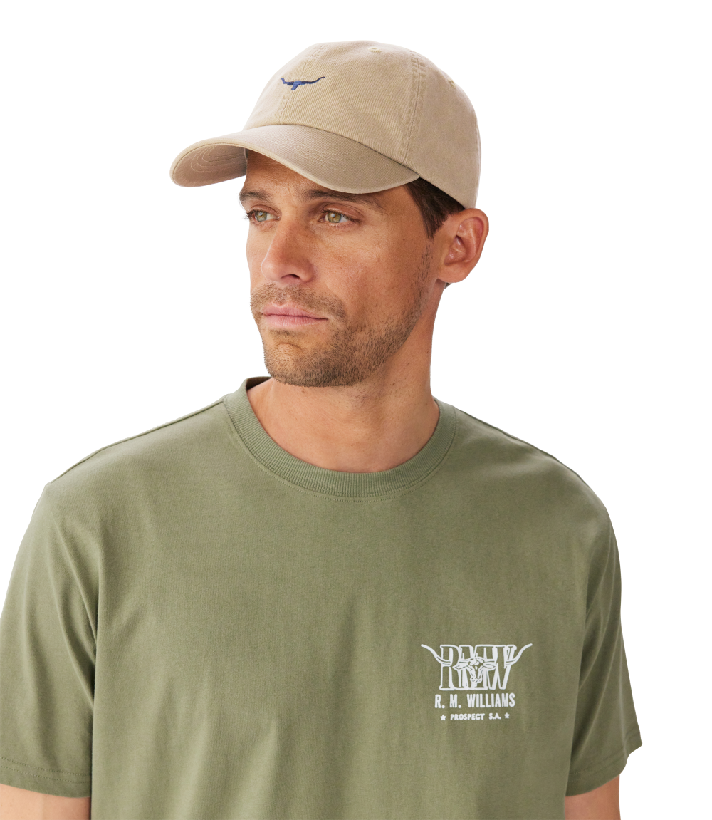R.M.Williams Mini Longhorn Twill Cap (ACX9OWI22) Aubergine