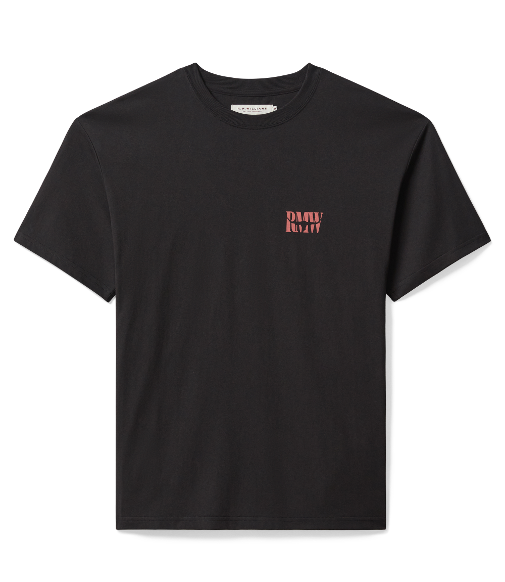 R.M.Williams Mens Branded S/S Tee (KDU10JE02) Black