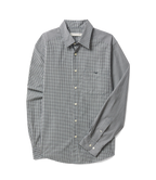 R.M.Williams Mens Quinn Classic Poplin L/S Shirt (SHU01PS01) White/Navy/Green