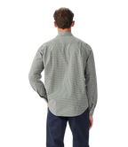 R.M.Williams Mens Quinn Classic Poplin L/S Shirt (SHU01PS01) White/Navy/Green