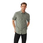 R.M.Williams Mens Parkes Regular Poplin S/S Shirt (SH201PS10) Sage Navy