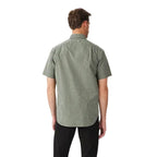 R.M.Williams Mens Parkes Regular Poplin S/S Shirt (SH201PS10) Sage Navy