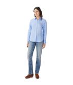 R.M.Williams Womens Olney Linen L/S Shirt (SH600LI01) Light Blue