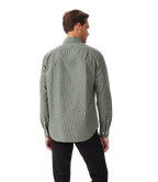 R.M.Williams Mens Parkes Regular Poplin L/S Shirt (SH200PS01) Sage Navy