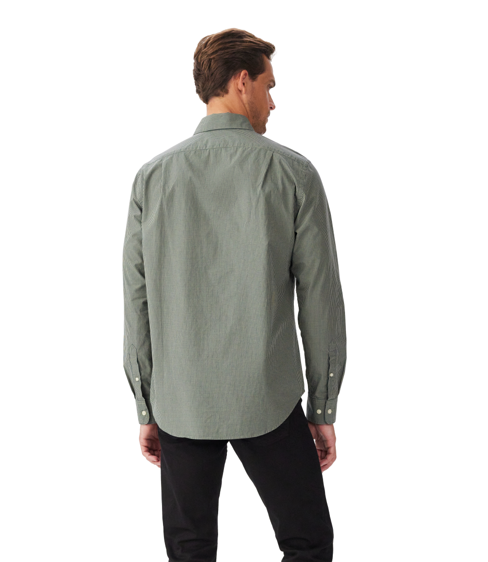 R.M.Williams Mens Parkes Regular Poplin L/S Shirt (SH200PS01) Sage Navy