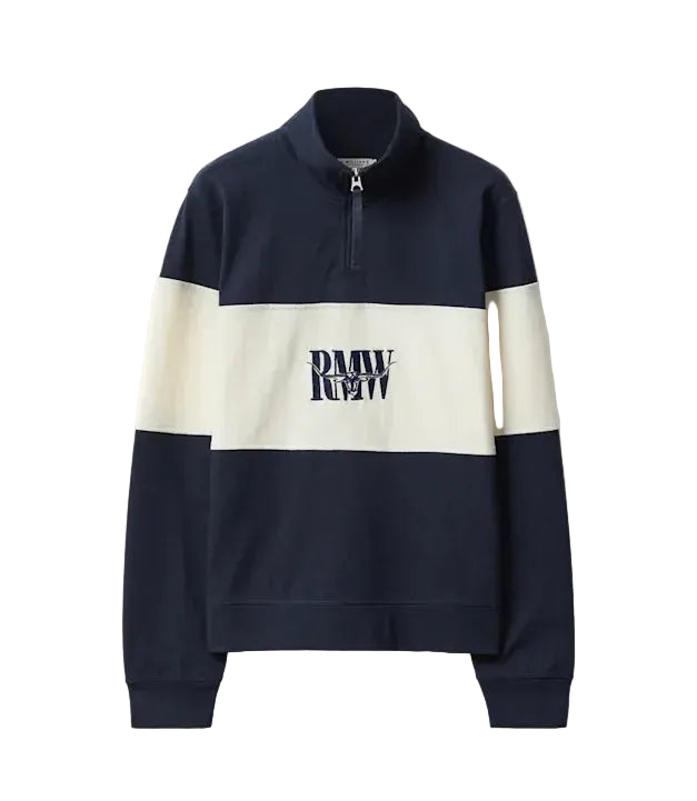 R.M.Williams Womens Trickett Panel 1/4 Zip Jumper (KZ800RJ01) Navy Ivory