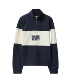 R.M.Williams Womens Trickett Panel 1/4 Zip Jumper (KZ800RJ01) Navy Ivory