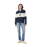 R.M.Williams Womens Trickett Panel 1/4 Zip Jumper (KZ800RJ01) Navy Ivory