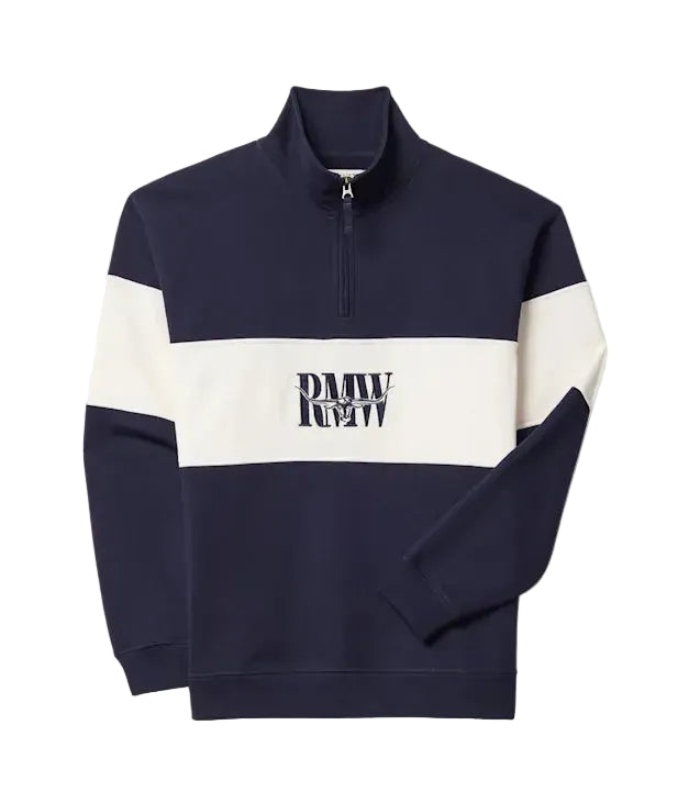 R.M.Williams Mens Heritage 1/4 Zip Jumper (KZU00BB01) Navy