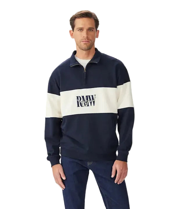 R.M.Williams Mens Heritage 1/4 Zip Jumper (KZU00BB01) Navy
