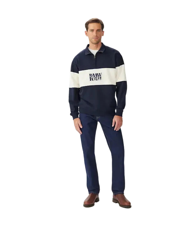 R.M.Williams Mens Heritage 1/4 Zip Jumper (KZU00BB01) Navy