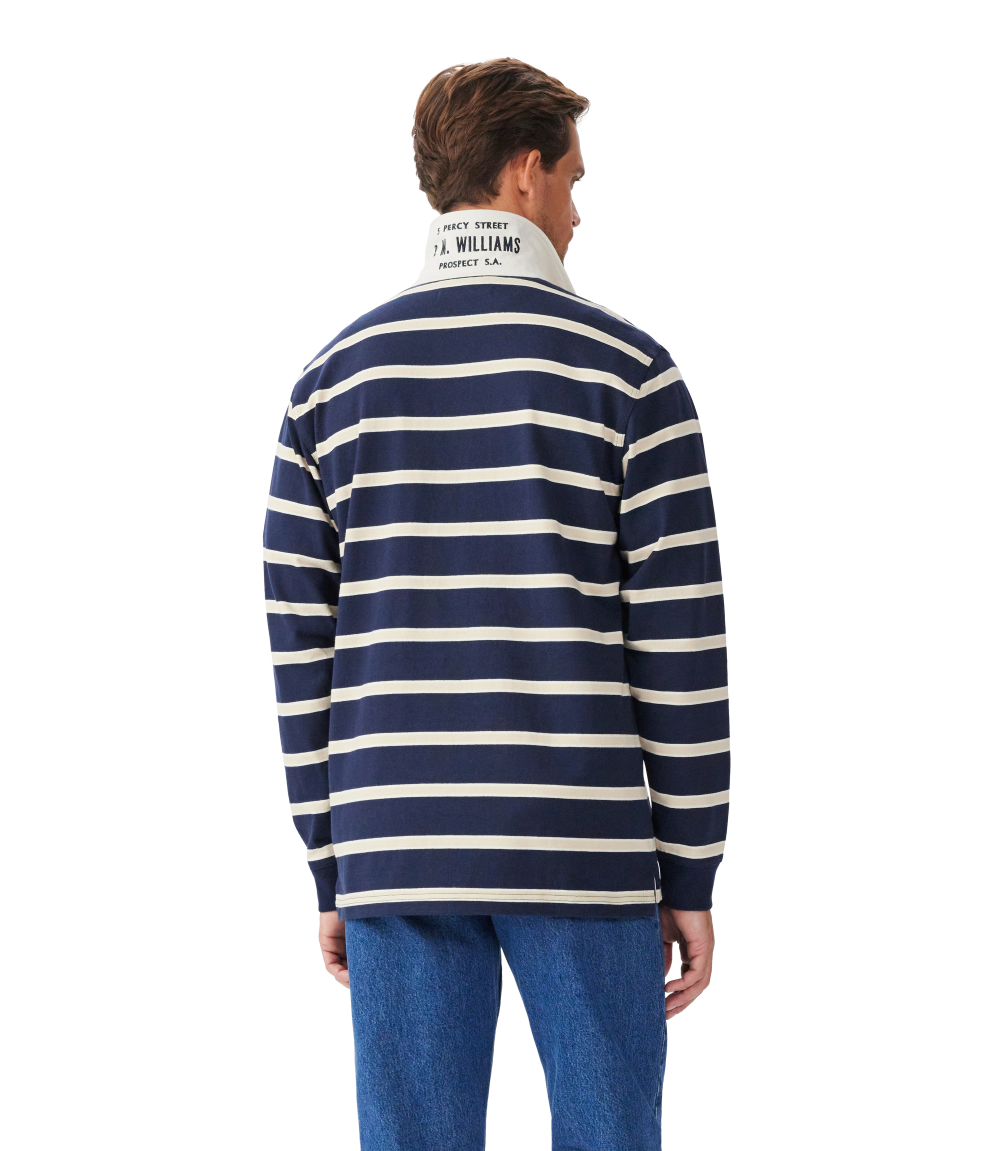 R.M.Williams Mens Brunswick Rugby (KR200RJ12) Navy/Sand