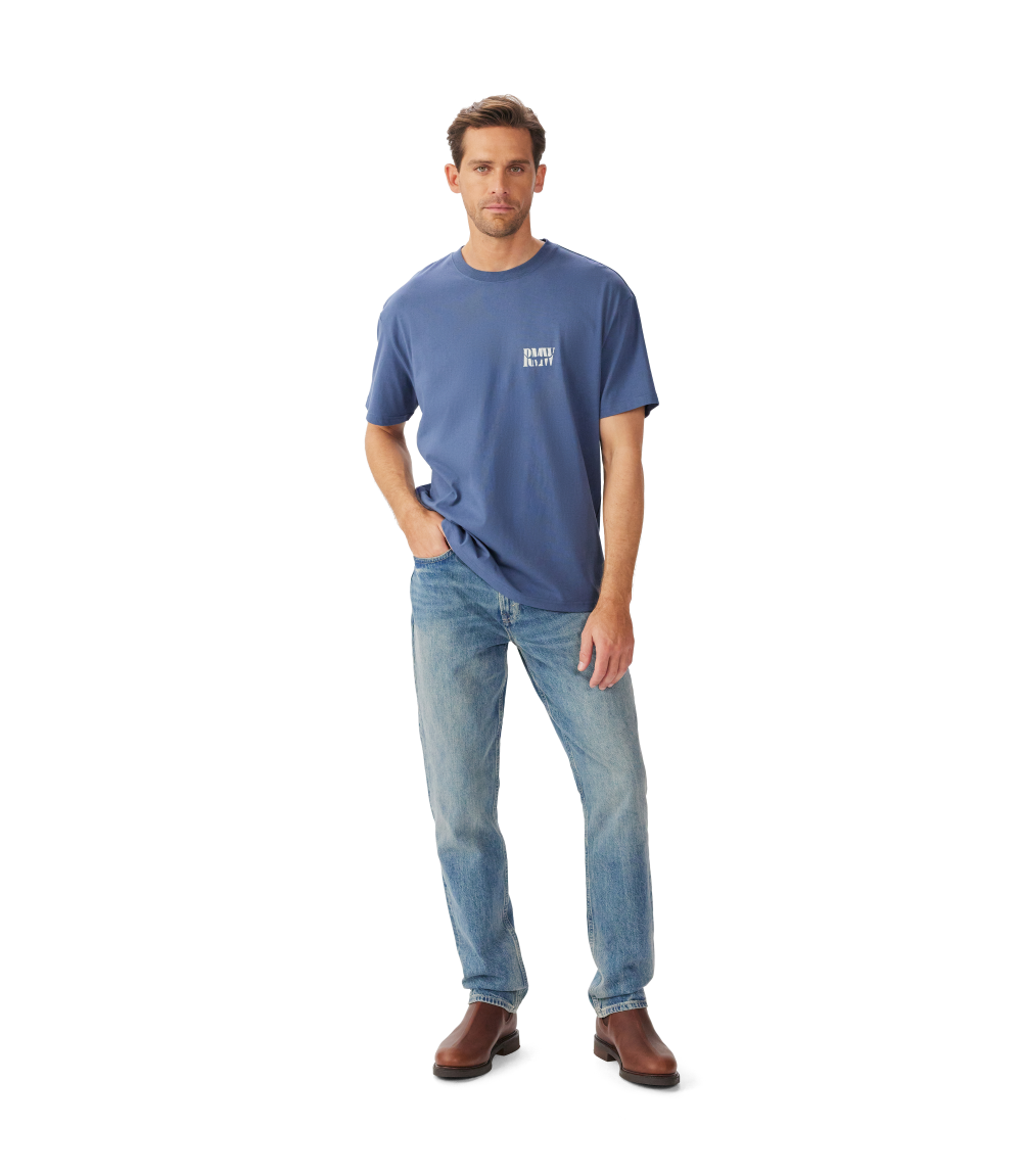 R.M.Williams Mens Branded S/S Tee (KDU10JE01) Blue