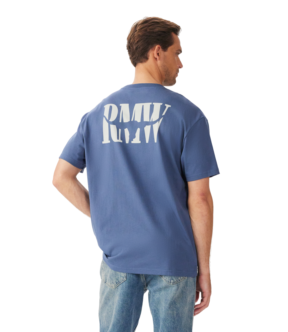 R.M.Williams Mens Branded S/S Tee (KDU10JE01) Blue