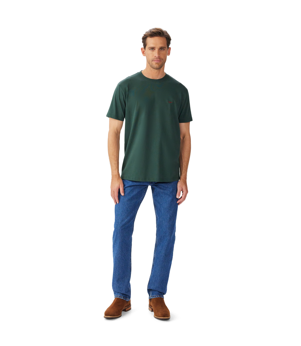 R.M.Williams Mens Parson S/S Tee (KD210JE53) Pine