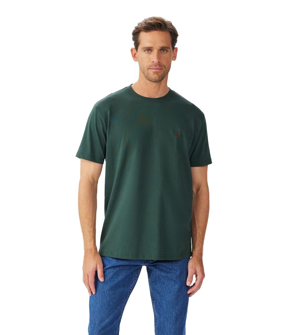 R.M.Williams Mens Parson S/S Tee (KD210JE53) Pine