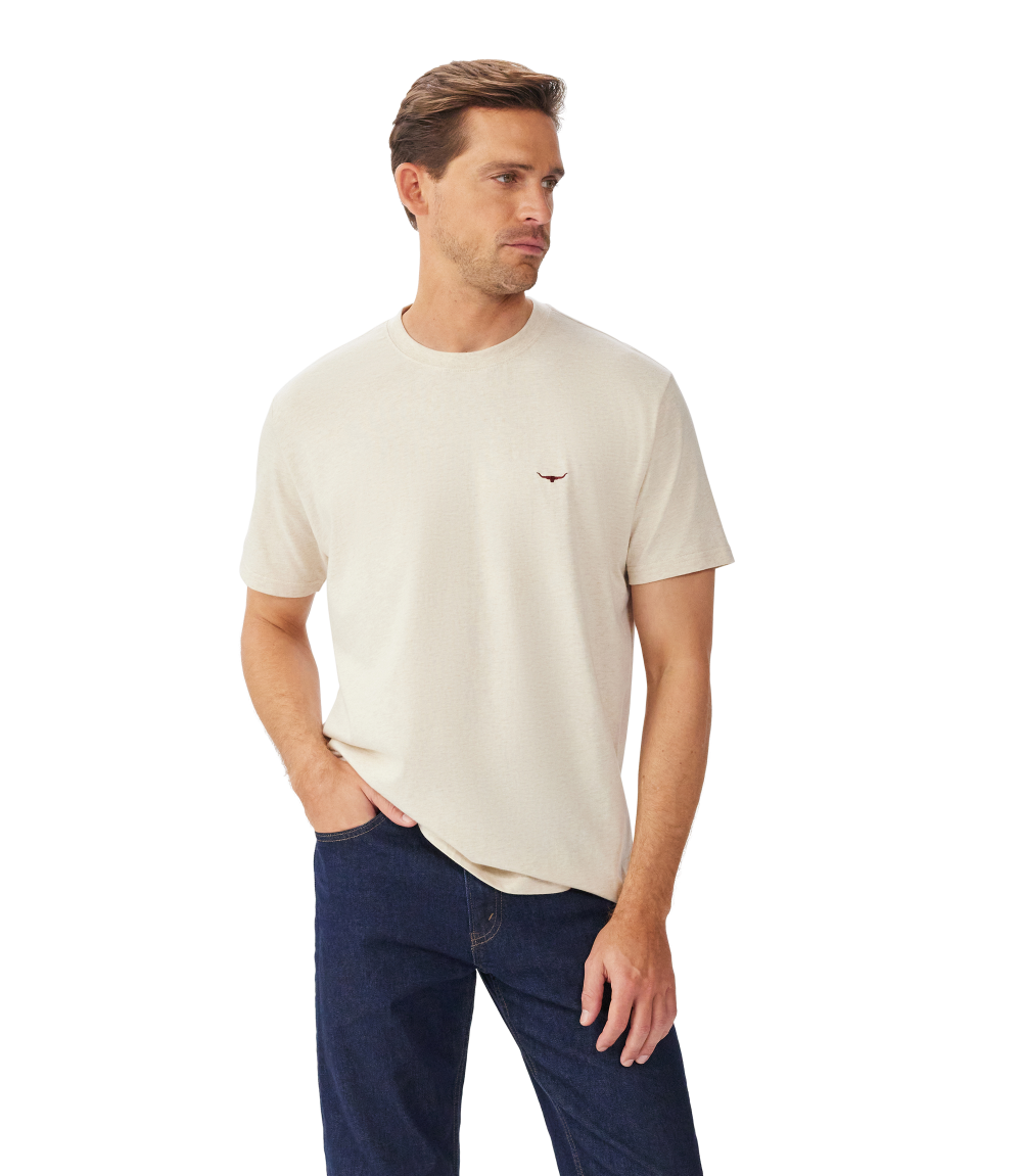 R.M.Williams Mens Parson S/S Tee (KD210JE53) Sand