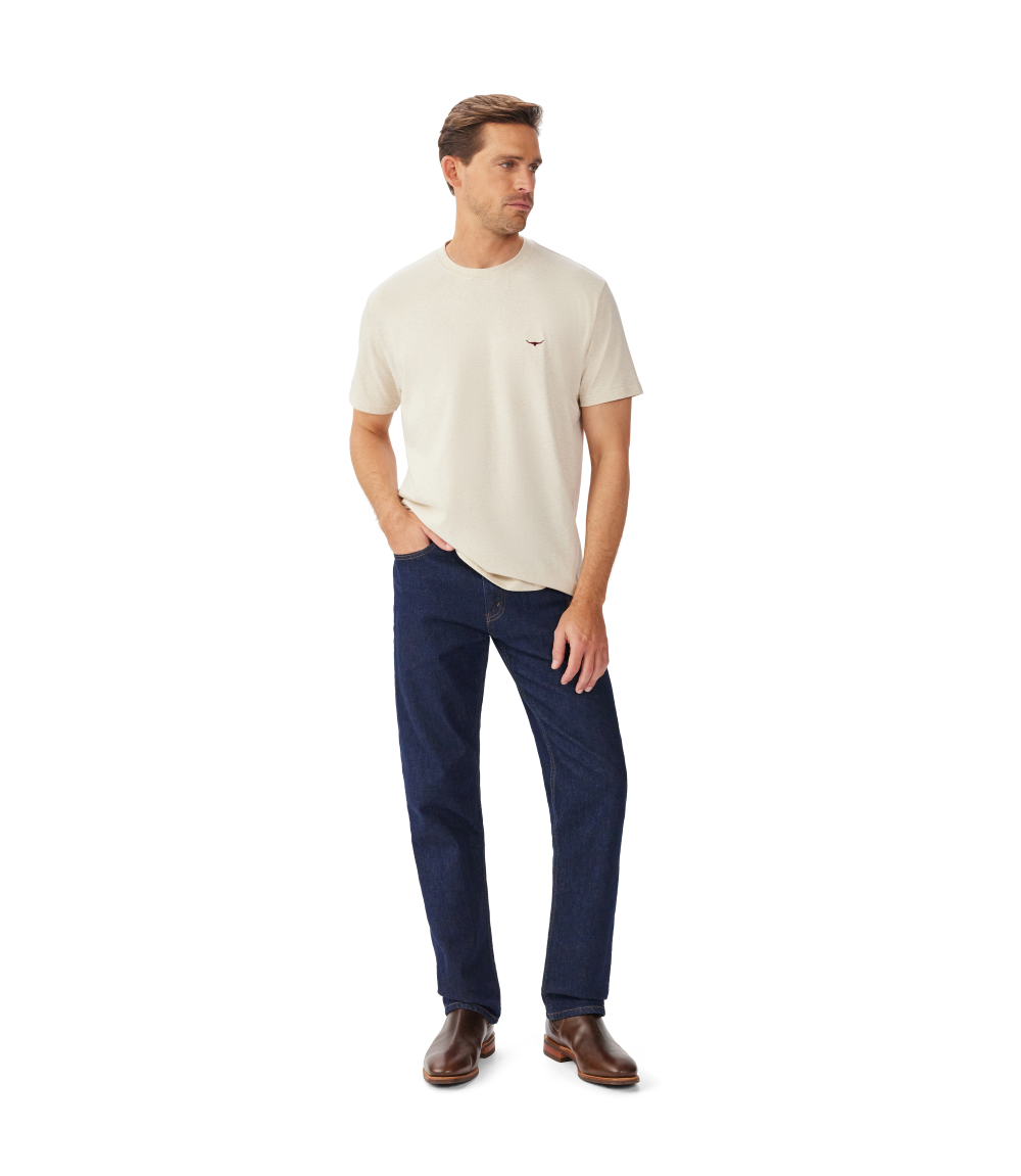 R.M.Williams Mens Parson S/S Tee (KD210JE53) Sand